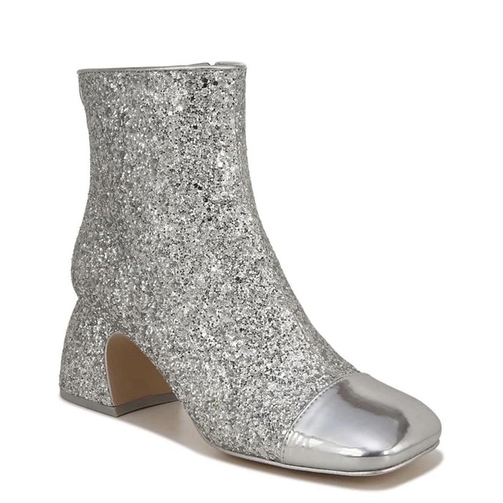 New Circus NY by Sam Edelman Women's Osten Ankle Bootie Silver Glitter Size 6.5